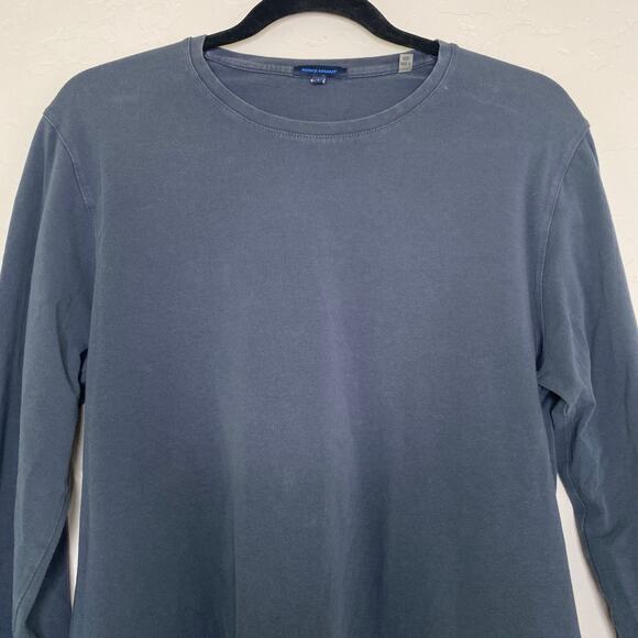 Patrick Assaraf Stream Pima Cotton Stretch Long Sleeve T-Shirt Small - Picture 3 of 10